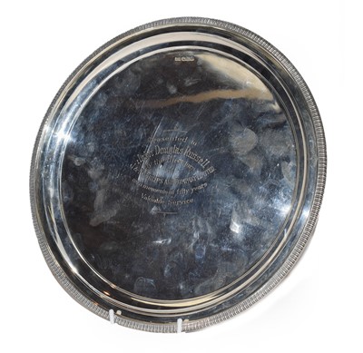 Lot 229 - A George VI silver salver by Walker & Hall,...