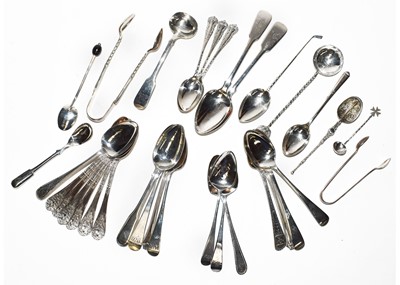 Lot 117 - A collection of silver spoons