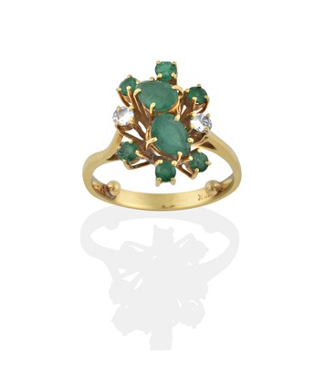 Lot 2324 - An Emerald and Diamond Ring