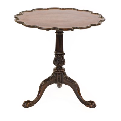 Lot 257 - A Carved Mahogany Pie-Crust Tripod Table, in...