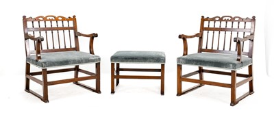 Lot 330 - A Pair of George III Armchairs, after a design...