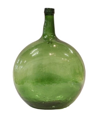 Lot 346 - A large green glass bottle, approximately 47cm...