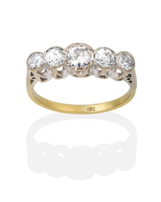 Lot 2342 - A Diamond Five Stone Ring