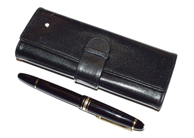 Lot 42 - A Montblanc Fountain pen, the 14K nib stamped...