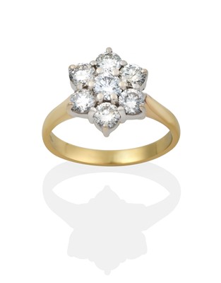 Lot 2339 - An 18 Carat Gold Diamond Cluster Ring