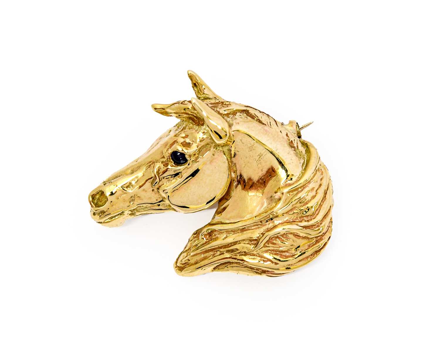 Lot 1073 - A 9 carat gold horse brooch, by Harriet Glen,...