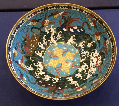 Lot 103 - ^ A Chinese Cloisonne Bowl, 19th century, in...