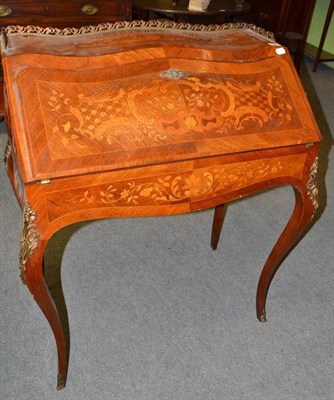 Lot 694 - A French kingwood Louis XVI style bombe shaped bureau