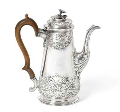 Lot 2255 - ^ A George II Silver Coffe-Pot