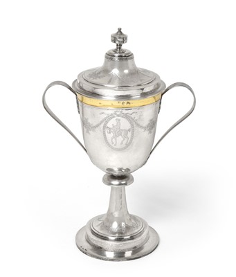 Lot 2249 - ^  A Russian Parcel-Gilt Silver Two-Handled Cup and Cover