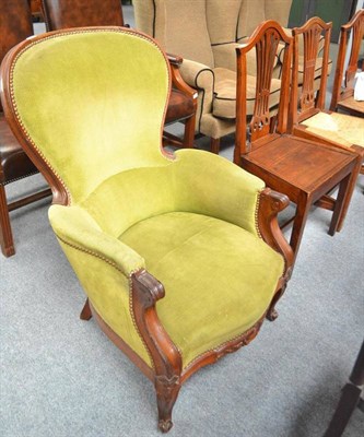 Lot 698 - Four dining chairs and an armchair