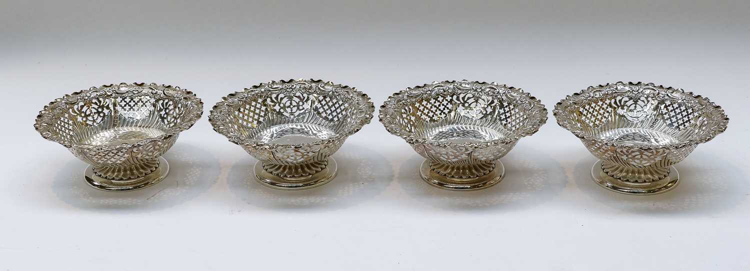 Lot 105 - A set of four Victorian silver dishes, by...
