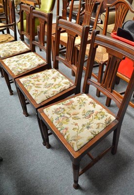 Lot 701 - A set of four dining chairs, labelled Jas Schoolbred