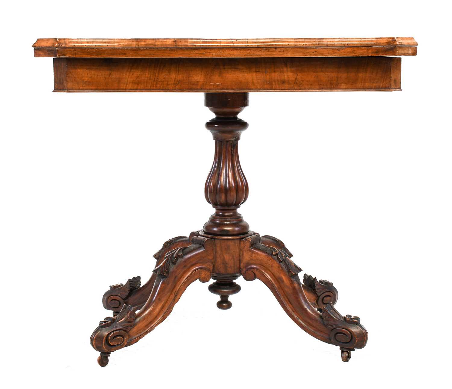 Lot 255 - ^ A Victorian Figured Walnut and Marquetry...