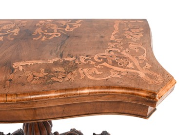 Lot 255 - ^ A Victorian Figured Walnut and Marquetry...