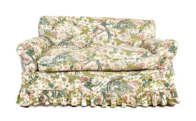 Lot 1197 - A late Victorian small cottage sofa, with a...