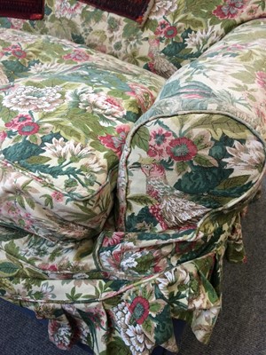 Lot 1197 - A late Victorian small cottage sofa, with a...