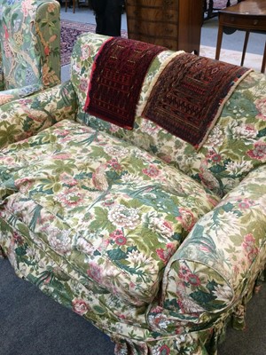 Lot 1197 - A late Victorian small cottage sofa, with a...