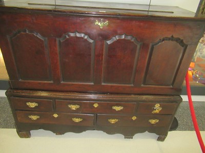 Lot 233 - ^ A George II Joined Oak Chest on Stand, mid...