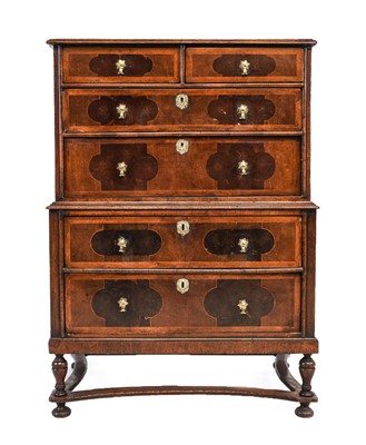 Lot 308 - ^  A Queen Anne Walnut, Feather-Banded and...