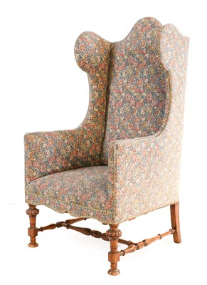 Lot 402 - ^  A Queen Anne Style Walnut-Framed Armchair,...