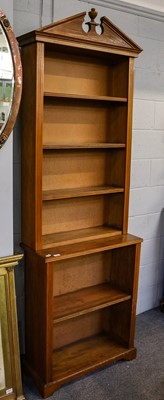 Lot 1256 - A pair of reproduction Adam style bookcases...