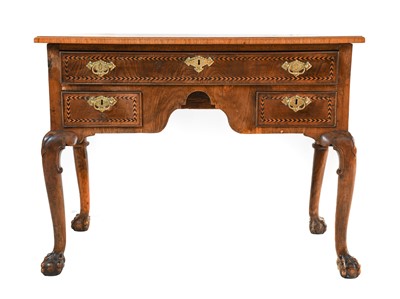 Lot 274 - ^  A George III Walnut and Parquetry Decorated...