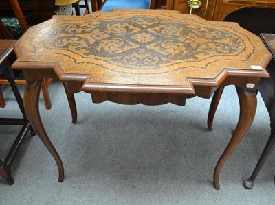 Lot 722 - Victorian inlaid centre table