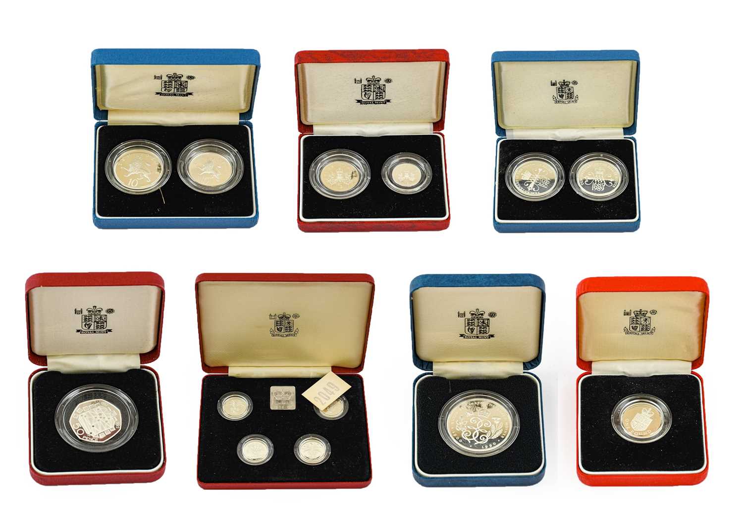 lot-219-a-collection-of-13-x-uk-silver-proof-coins