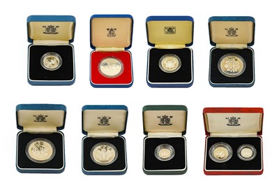Lot 220 - A Collection of 9 x UK Silver Proof Coins...