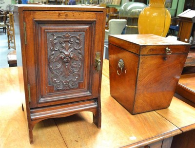 Lot 728 - A Regency mahogany cellerette and a mahogany pot cupboard