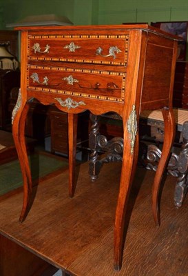 Lot 738 - Inlaid rosewood side table