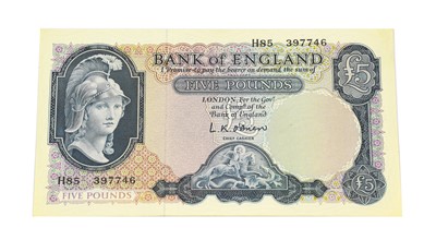 Lot 263 - Bank of England, £5, O’Brien, series ‘B’...