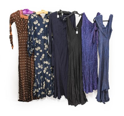 Lot 2032 - Circa 1930s Evening Dresses, comprising a...