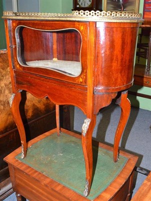 Lot 747 - A small 20th century inlaid marquetry cabinet