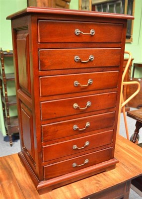 Lot 748 - Seven drawer mahogany music cabinet