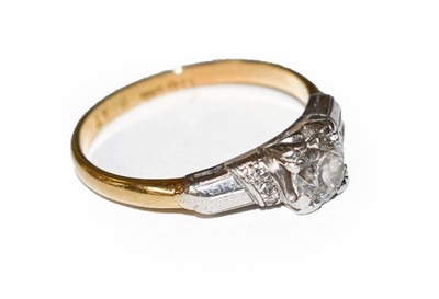 Lot 131 - A diamond solitaire ring, stamped '18CT' and...