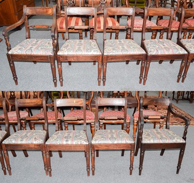 Lot 1249 - A set of eight Regency mahogany dining chairs