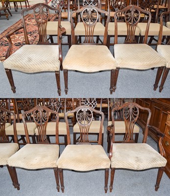 Lot 1235 - A set of six 19th century mahogany dining...