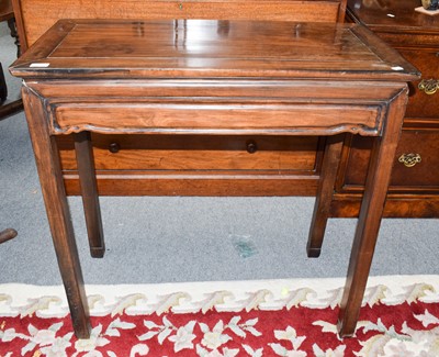 Lot 1226 - A Chinese hardwood side/altar table, 89cm by...