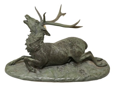 Lot 136 - Holme Cardwell: A Green Patinated Bronze...