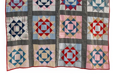 Lot 2123 - Late 19th Century Block Patterned Patchwork...