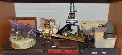 Lot 177 - A brass watchmakers lathe; together with other...