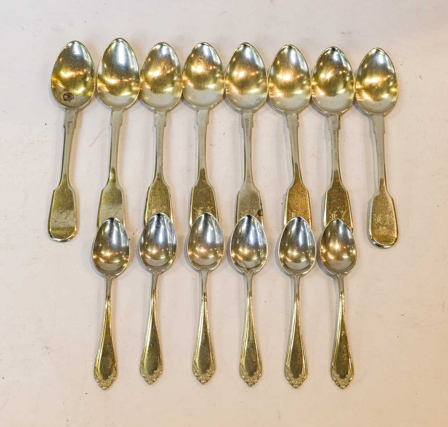 Lot 322 - A Set of Eight Russian Silver Teaspoons, 1875,...