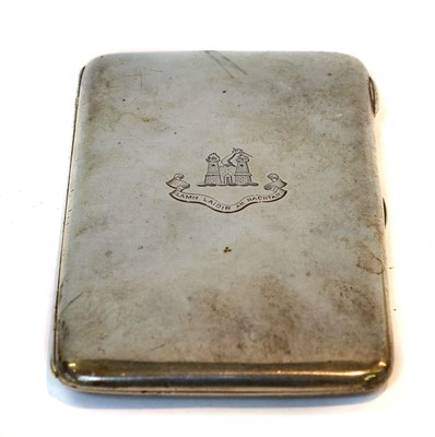 Lot 310 - A George V Silver Cigarette-Case, by William...