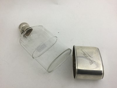 Lot 2132 - A George V Silver-Mounted Glass Spirit-Flask