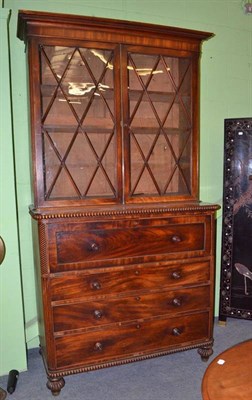 Lot 760 - William IV mahogany secretaire bookcase