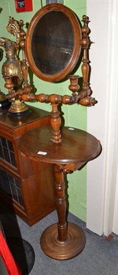 Lot 763 - Shaving stand on bobbin turned supports