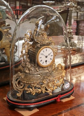 Lot 1347 - A French gilt metal mantel timepiece, circa...