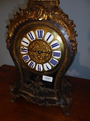 Lot 1091 - A French "Boulle" Striking Table Clock,...